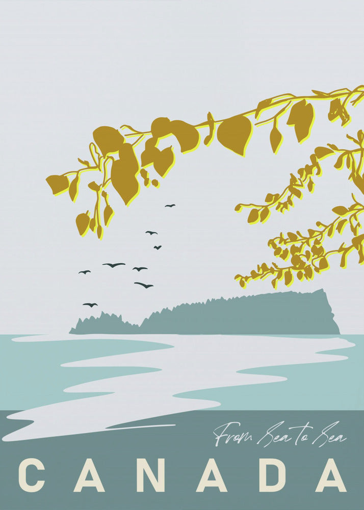 Wall art mellow anticipation Canadian Lakeland-Canvas Print-DECOROLALA