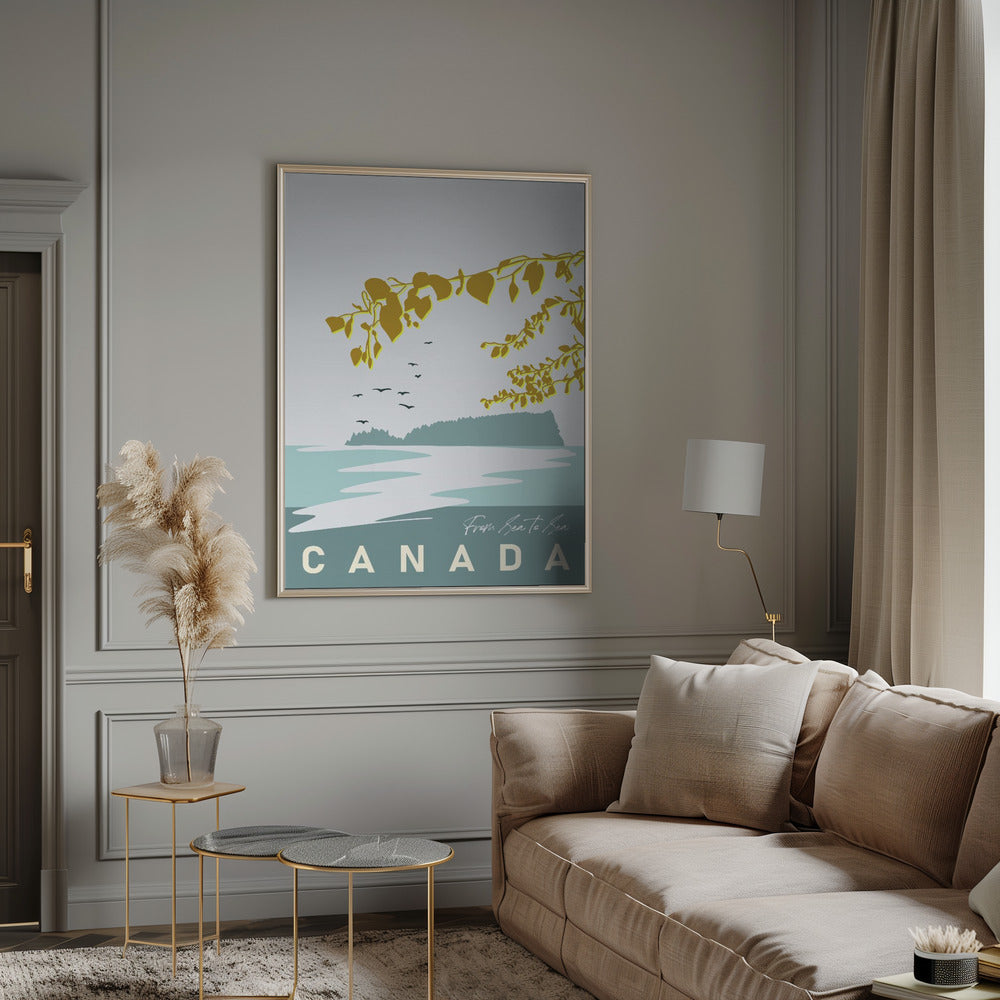 Wall art mellow anticipation Canadian Lakeland-Canvas Print-DECOROLALA