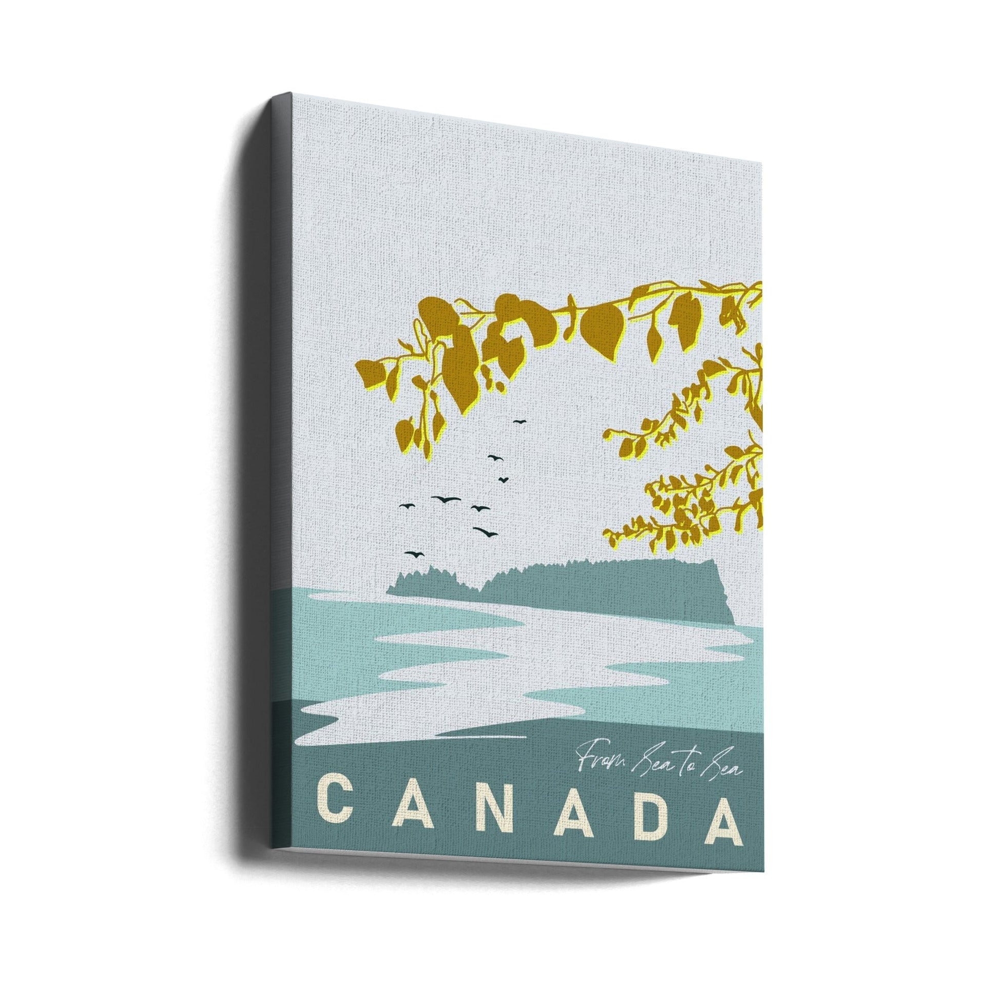 Wall art mellow anticipation Canadian Lakeland-Canvas Print-DECOROLALA