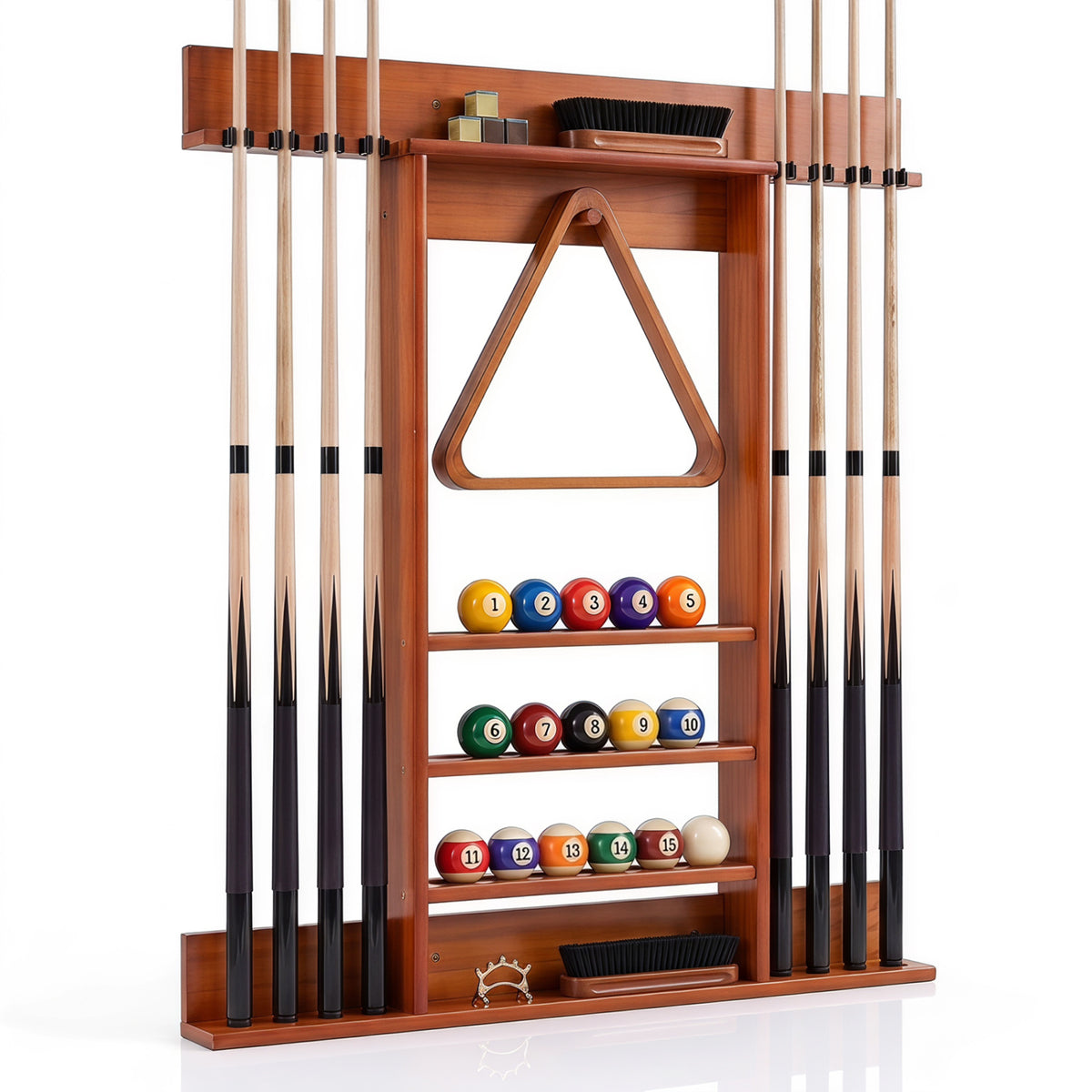 Wall-mounted Billiards Pool Cue Rack Only