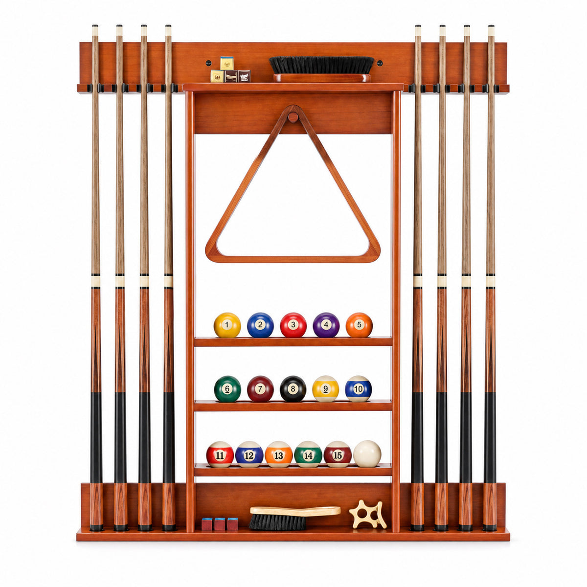 Wall-mounted Billiards Pool Cue Rack Only