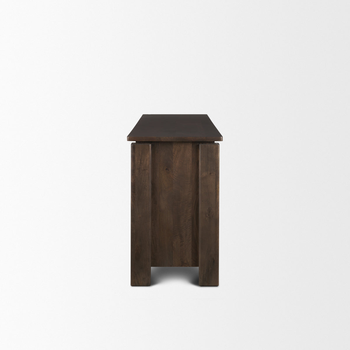 Wallen 2 Door Solid Dark Brown Wood w/ 3 Drawers Sideboard-Sideboards & Buffets-DECOROLALA