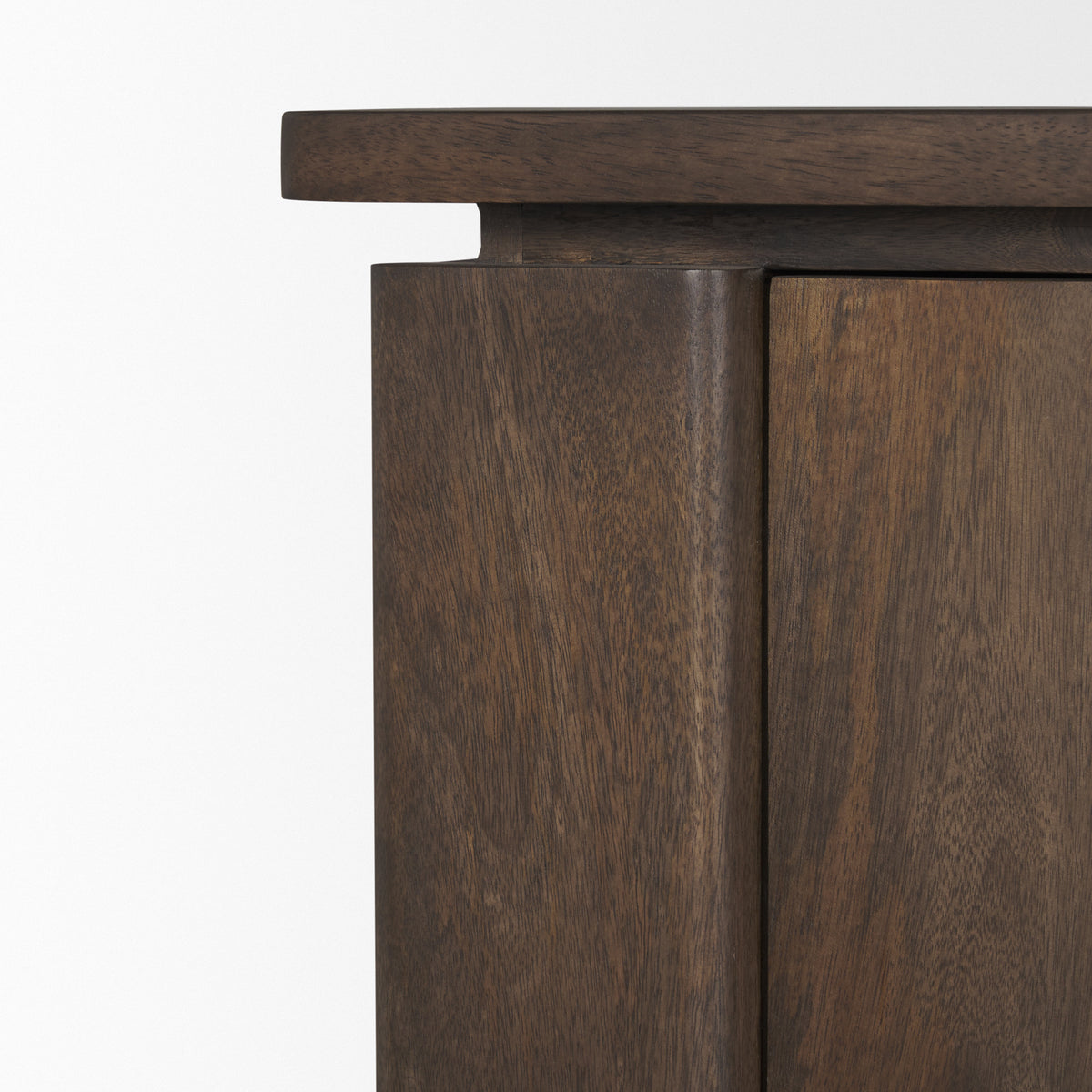 Wallen 2 Door Solid Dark Brown Wood w/ 3 Drawers Sideboard-Sideboards & Buffets-DECOROLALA