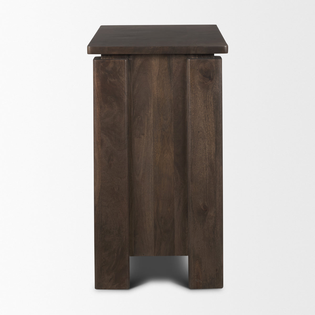 Wallen Accent Cabinet - Dark Brown Wood 3 Drawer-Accent Cabinets & Chests-DECOROLALA