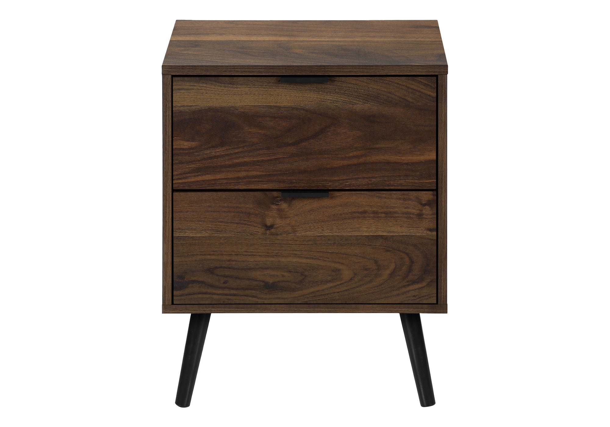 Walnut Accent Table 24"H with 2 Drawers-Accent Table-DECOROLALA