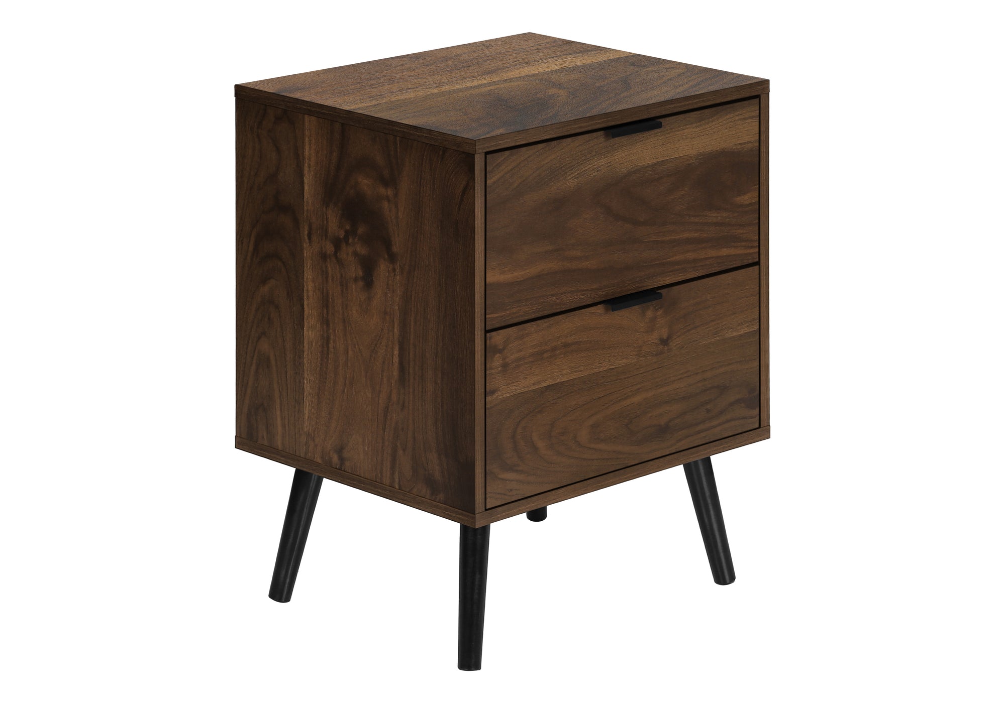 Walnut Accent Table 24"H with 2 Drawers-Accent Table-DECOROLALA