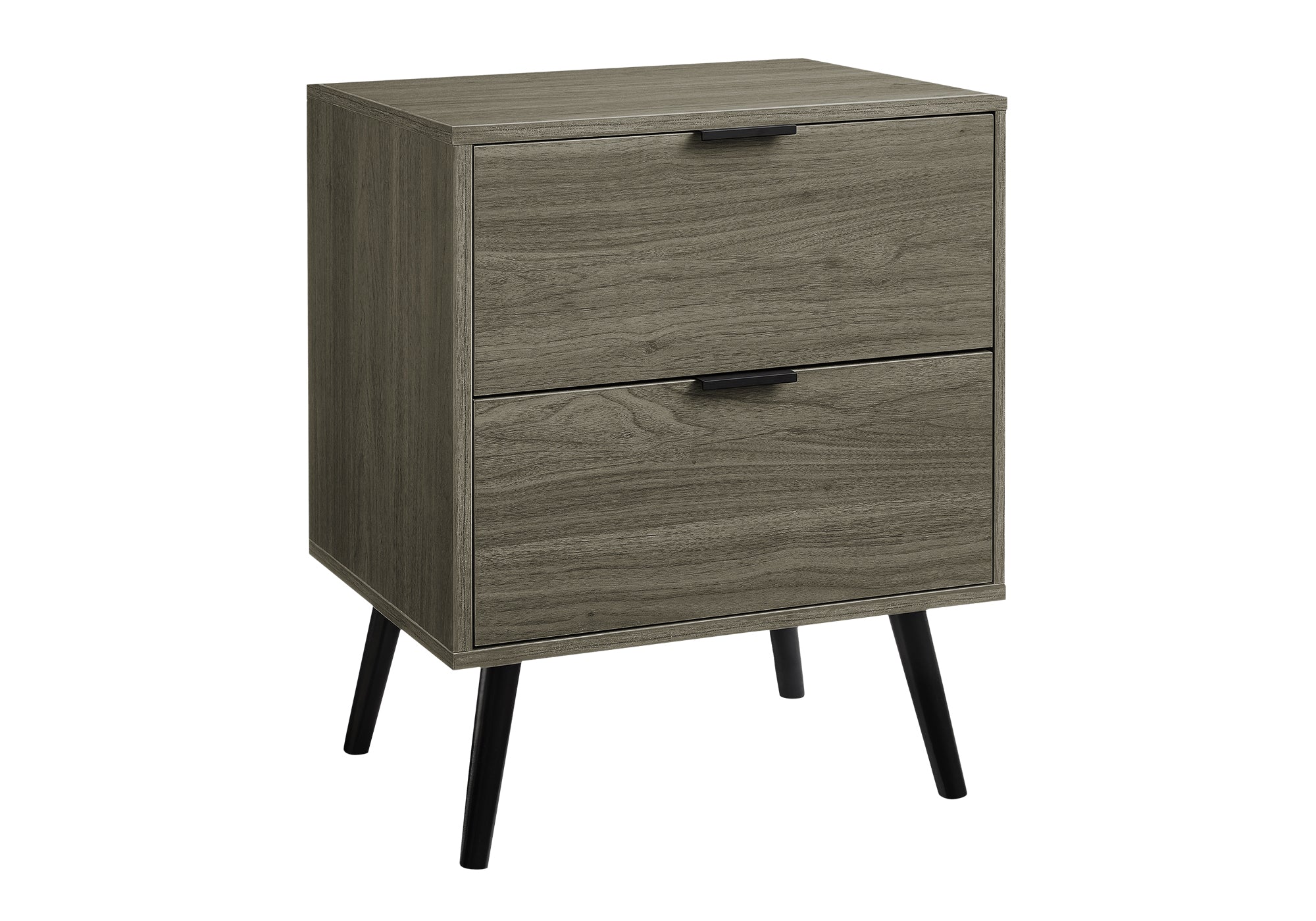 Walnut Accent Table 24"H with 2 Drawers-Accent Table-DECOROLALA