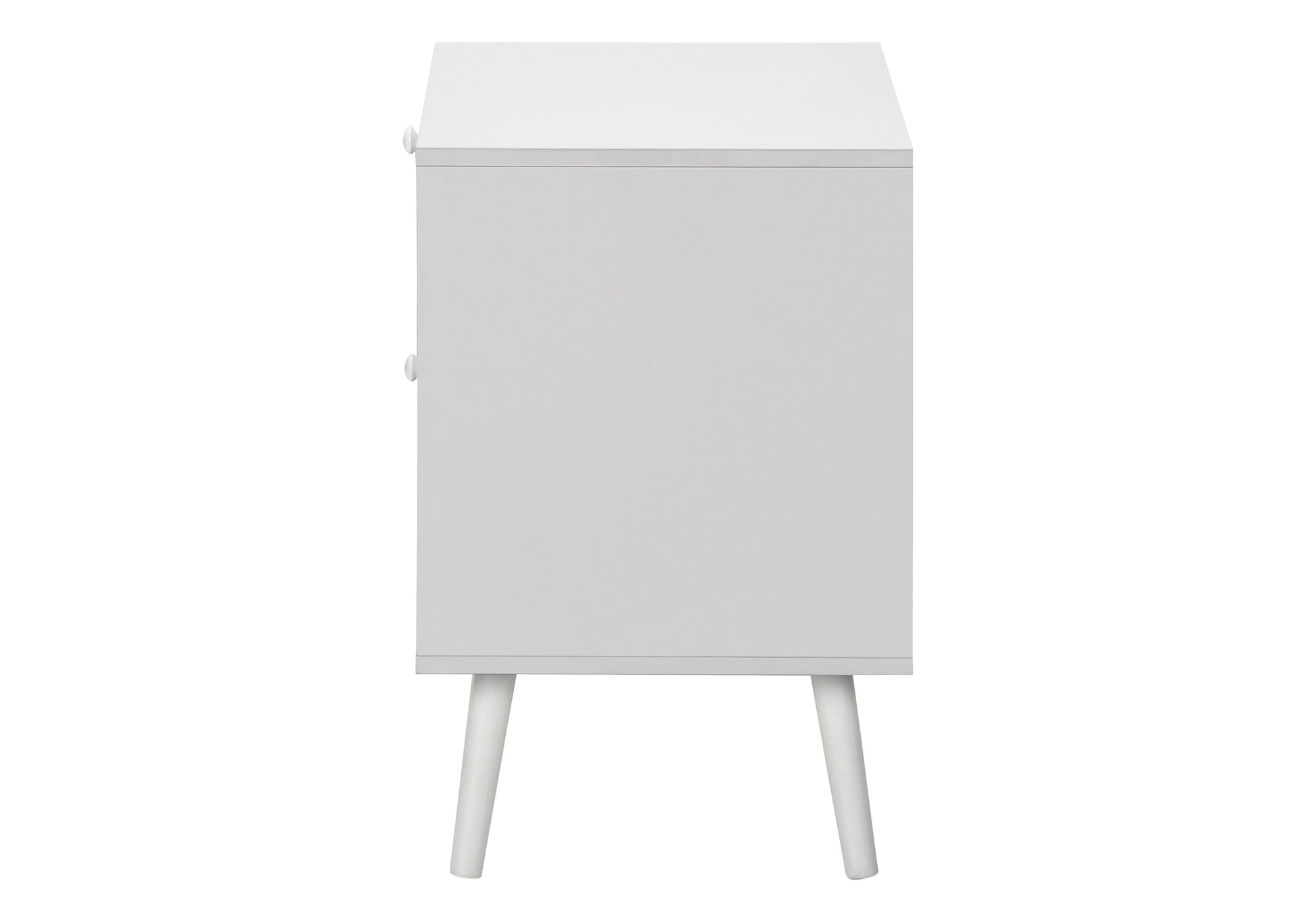 Walnut Accent Table 24"H with 2 Storage Drawers-Accent Table-DECOROLALA