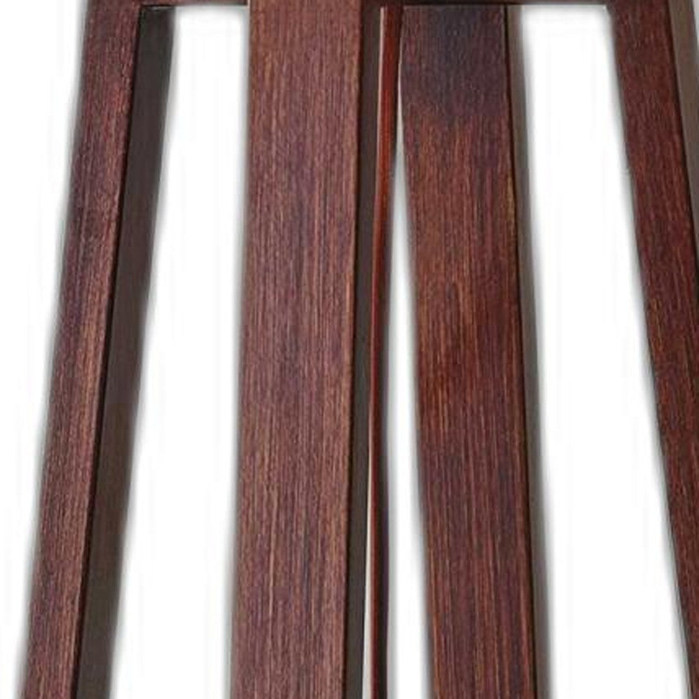 Walnut Wood Finish Linen Fabric Shade Table Lamp-Table Lamps-DECOROLALA