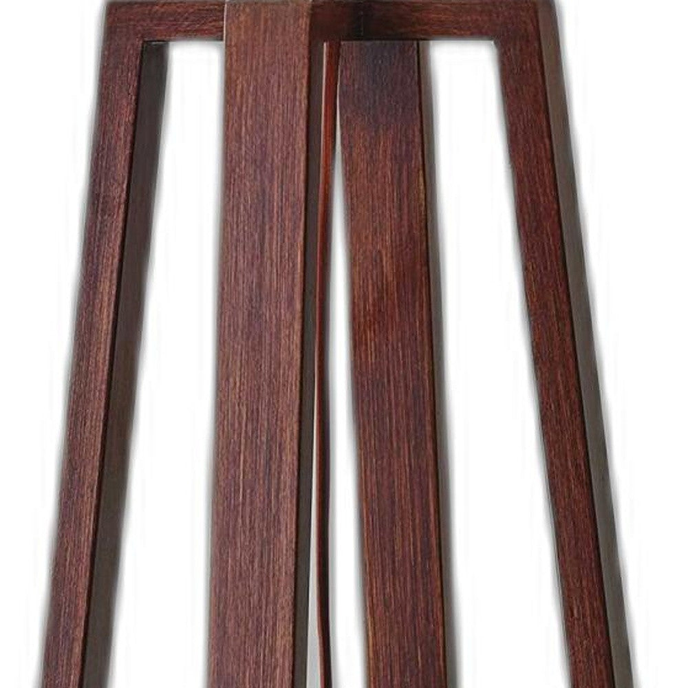 Walnut Wood Finish Linen Fabric Shade Table Lamp-Table Lamps-DECOROLALA