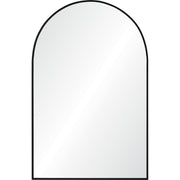 Waren 36" Tall Arch Wall Mirror, Black-Mirror-DECOROLALA
