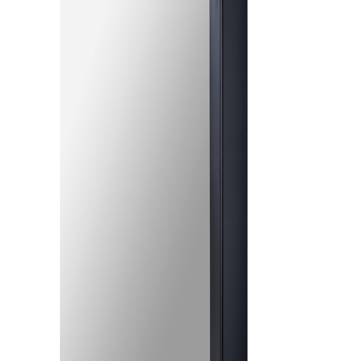 Waren 36" Tall Arch Wall Mirror, Black-Mirrors-DECOROLALA