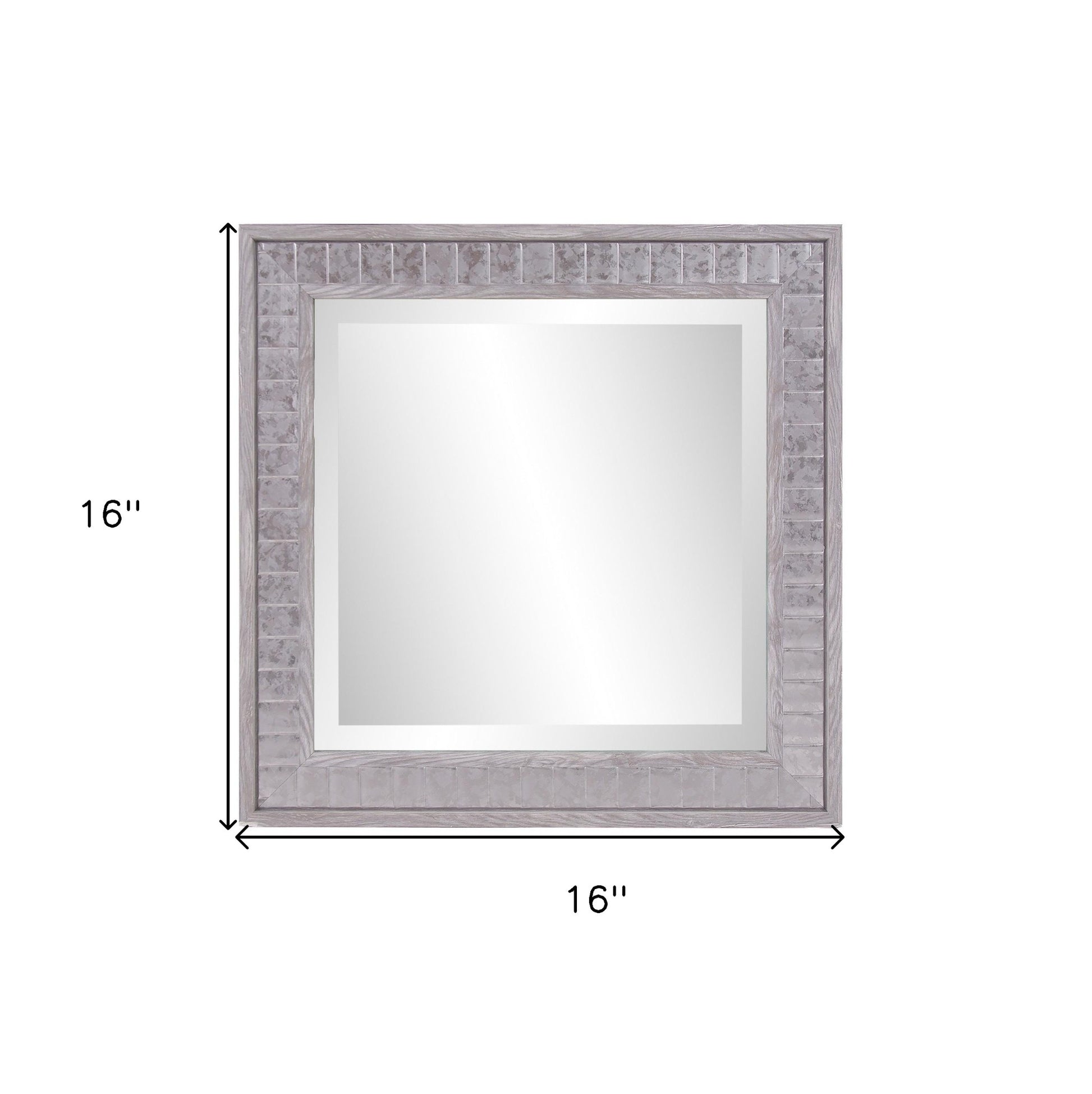 Warm Gray Faux Wood Square Mirror-Mirrors-DECOROLALA