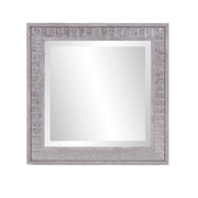 Warm Gray Faux Wood Square Mirror-Mirrors-DECOROLALA