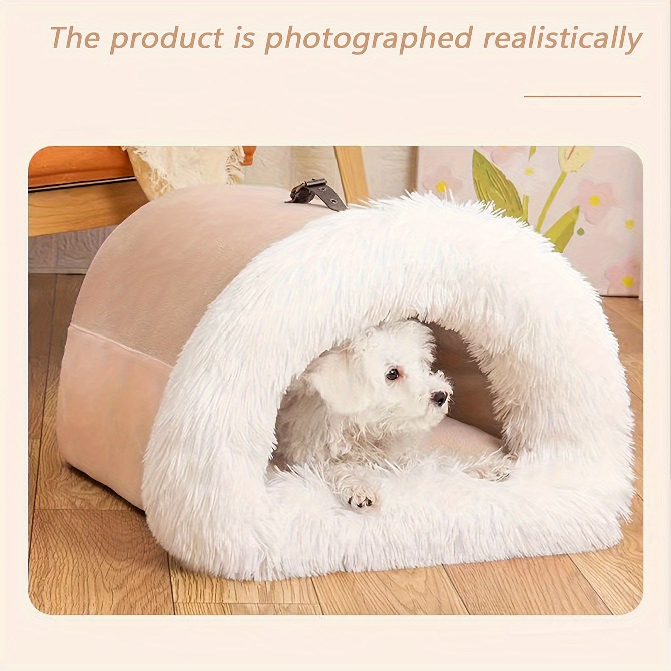 Warm Plush Cat Nest Bed - Coffee Large 50x40cm-DECOROLALA