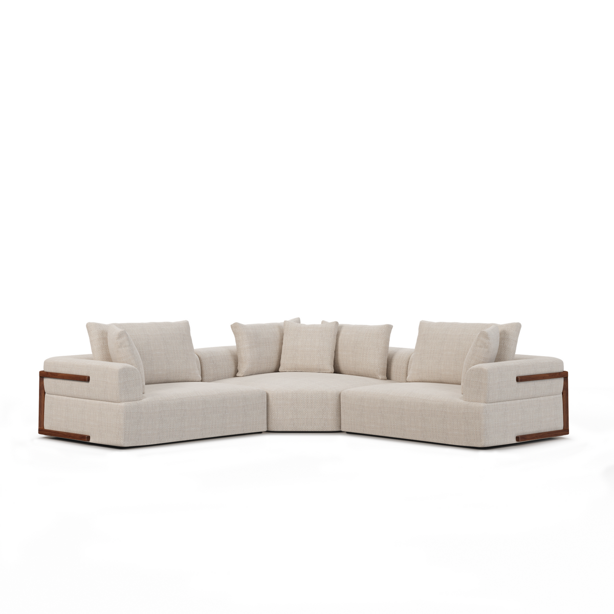 Warner 3-Piece Sectional Sofa - Oatmeal-Sofas & Sectionals-DECOROLALA