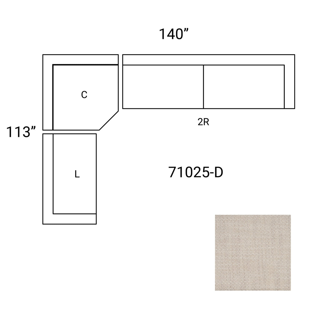 Warner 3-Piece Sectional Sofa - Oatmeal-Sofas & Sectionals-DECOROLALA