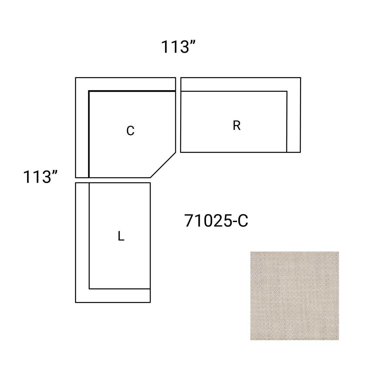Warner 3-Piece Sectional Sofa - Oatmeal-Sofas & Sectionals-DECOROLALA