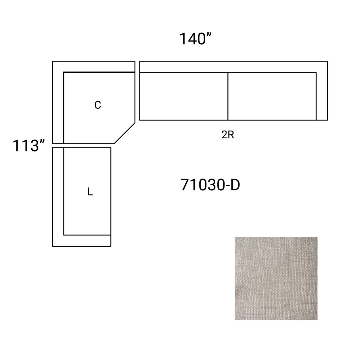 Warner 3-Piece Sectional Sofa - Oatmeal-Sofas & Sectionals-DECOROLALA