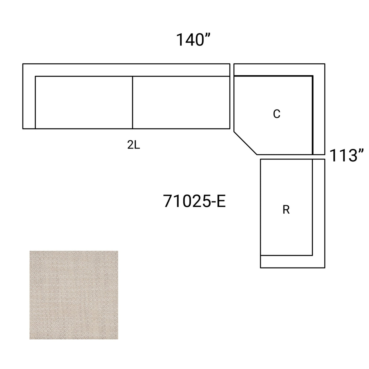 Warner Oatmeal 3 Piece Sofa Set w/Corner Piece-Sofa & Sectionals-DECOROLALA