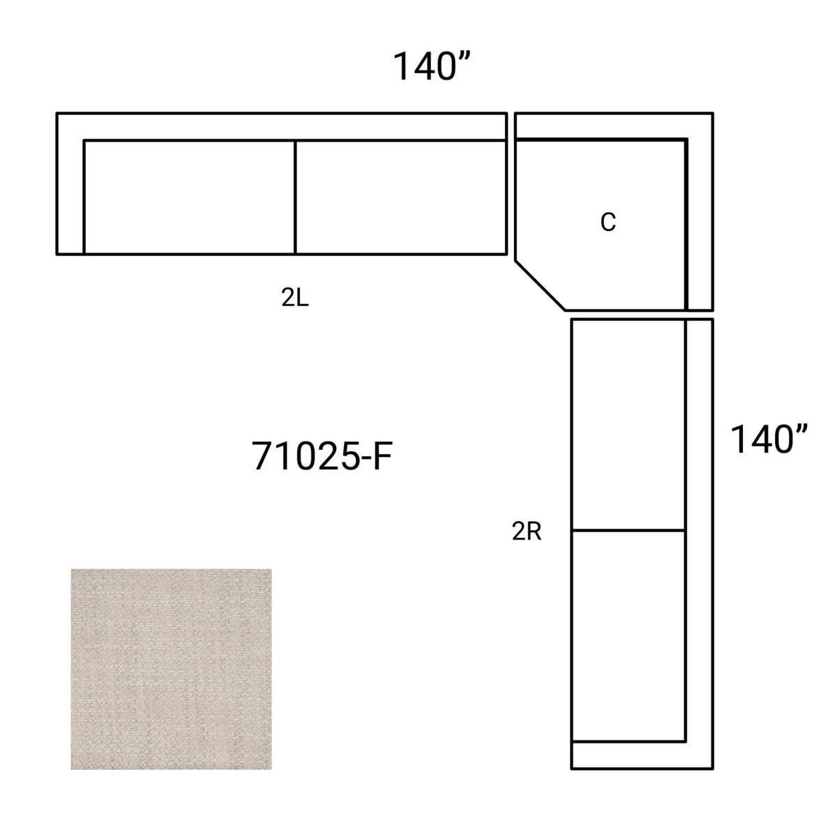 Warner Oatmeal 3 Piece Sofa Set w/Corner Piece-Sofa & Sectionals-DECOROLALA