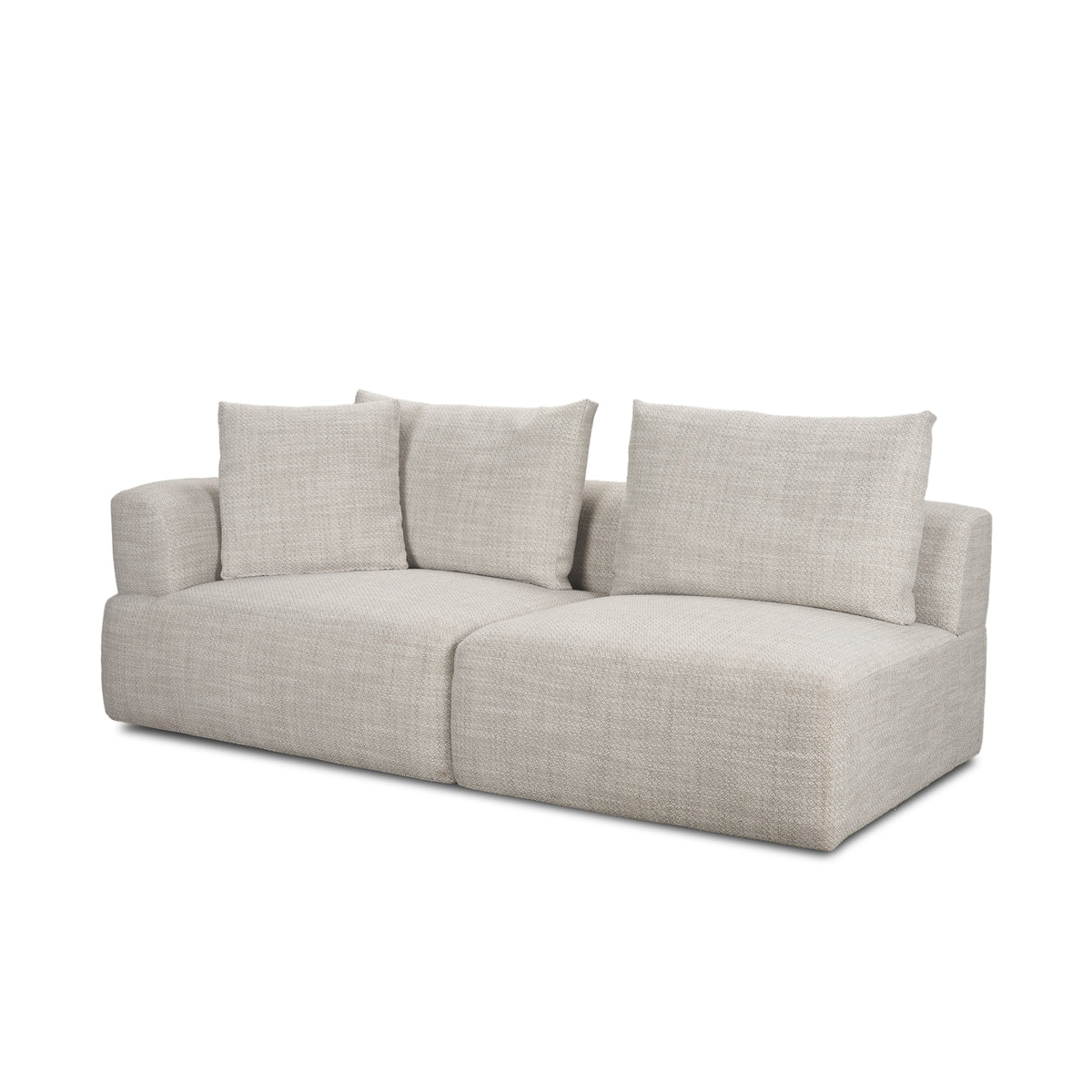 Warner Oatmeal 3 Piece Sofa Set w/Corner Piece-Sofa & Sectionals-DECOROLALA