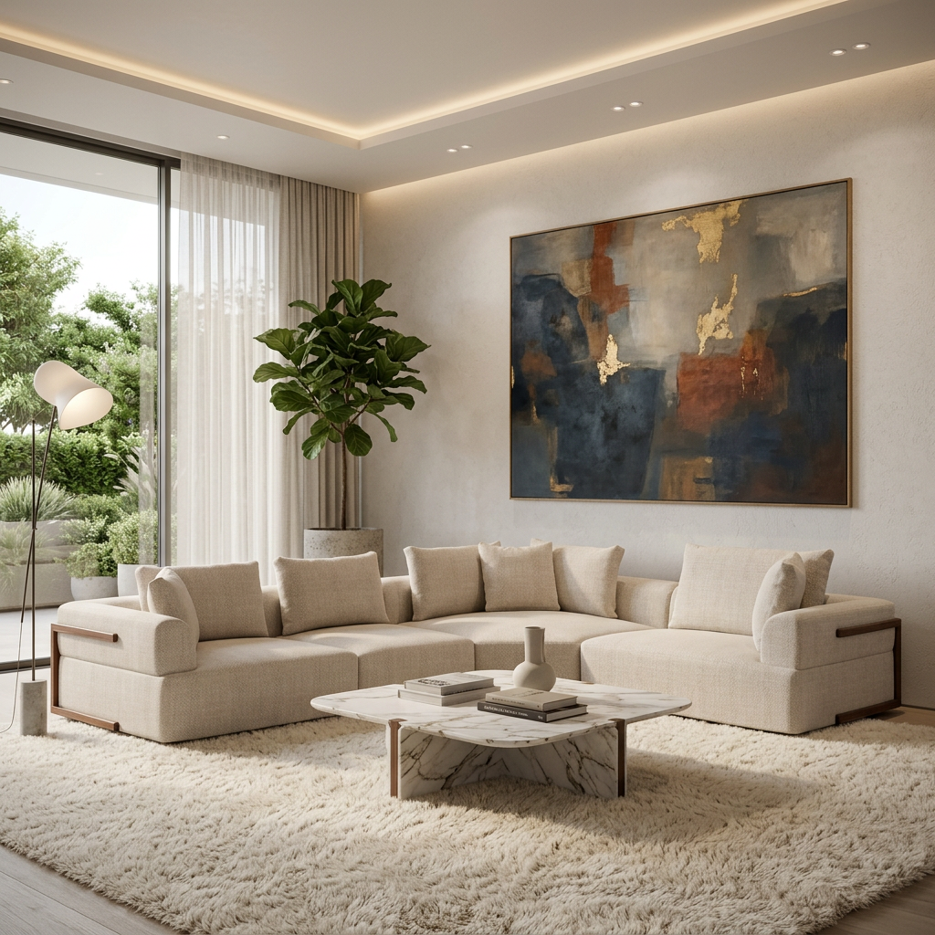 Warner Oatmeal 3 Piece Sofa Set w/Corner Piece-Sofa & Sectionals-DECOROLALA