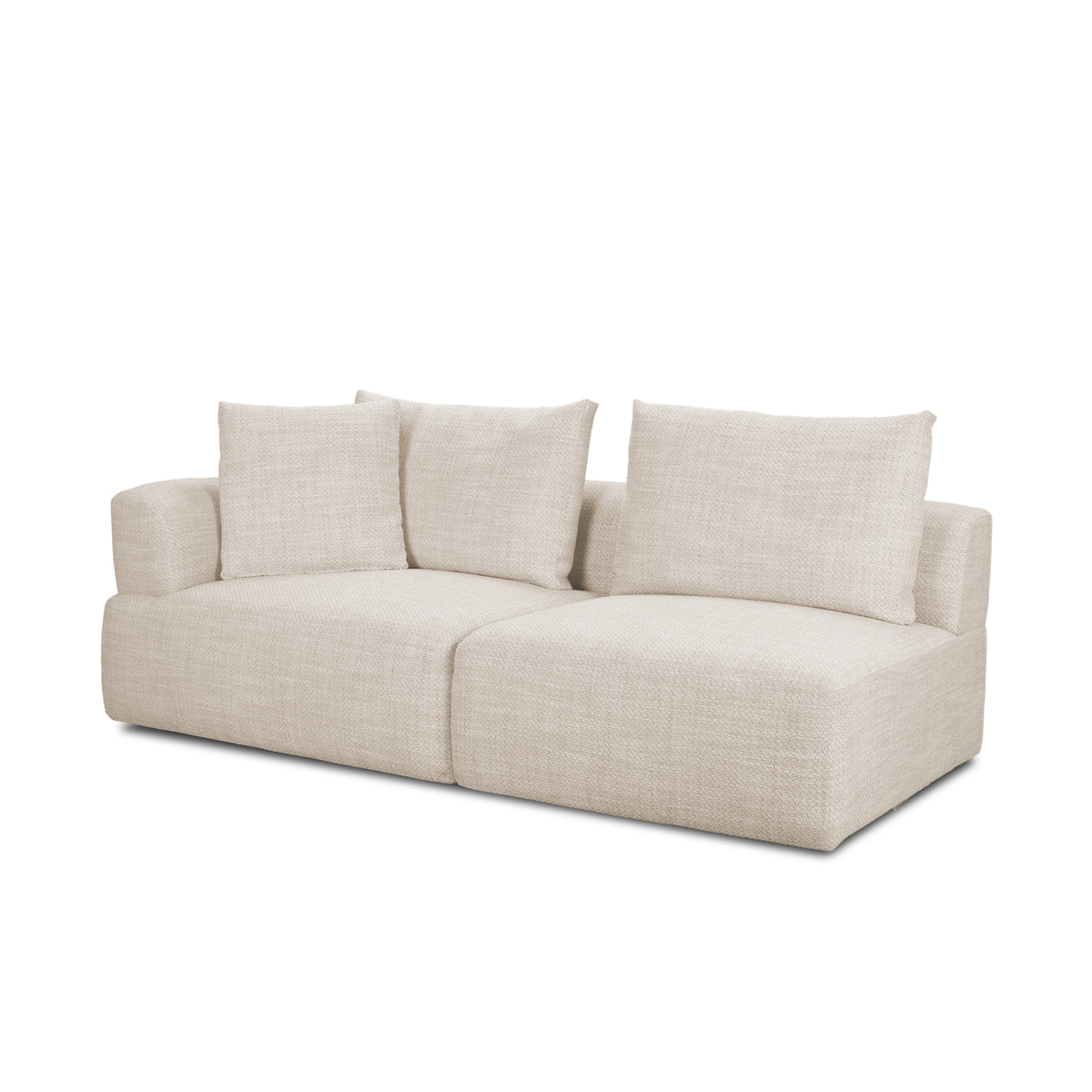 Warner Oatmeal 3 Piece Sofa Set w/Corner Piece-Sofas & Sectionals-DECOROLALA
