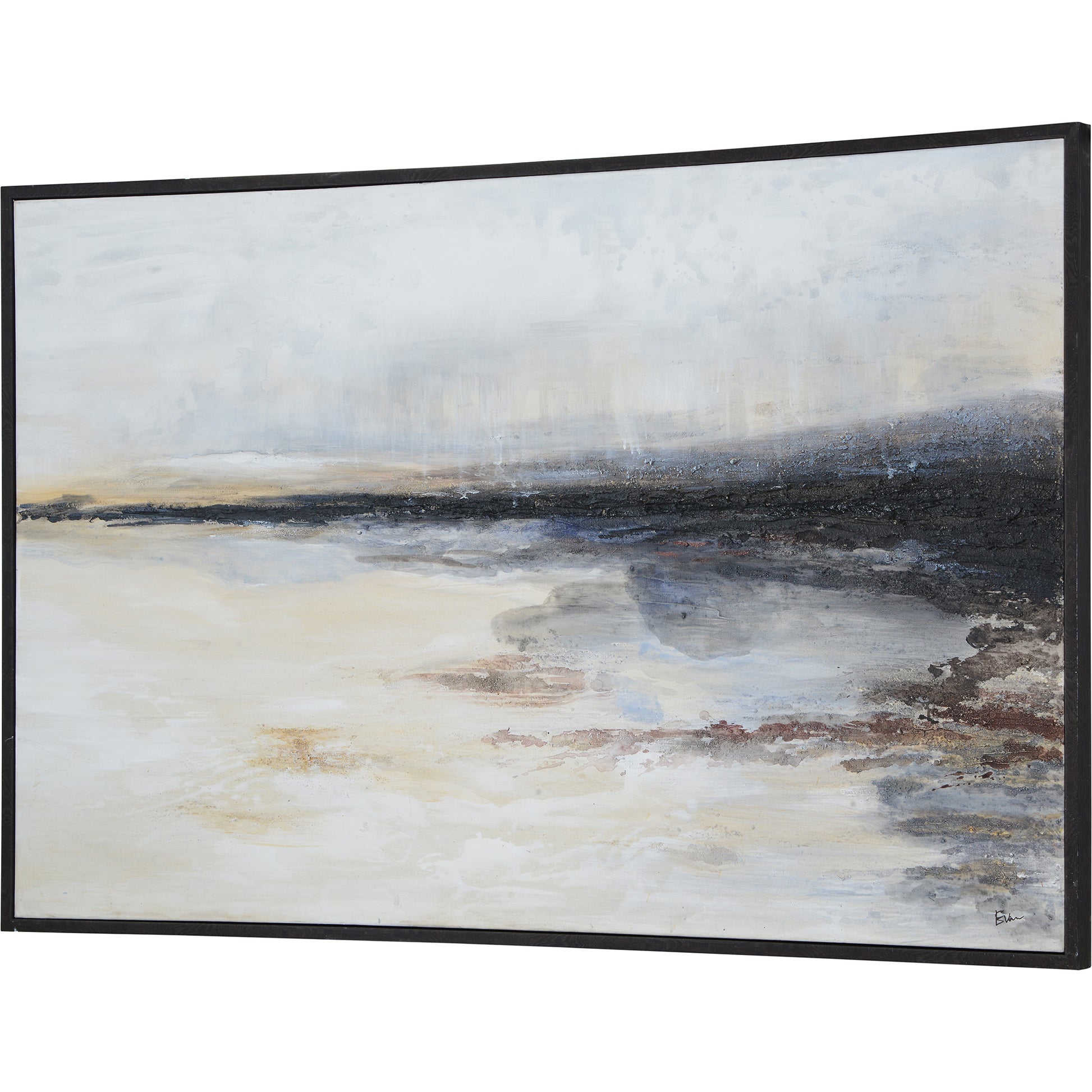 Warran 40" Wide Canvas Art, Black-Canvas Art-DECOROLALA