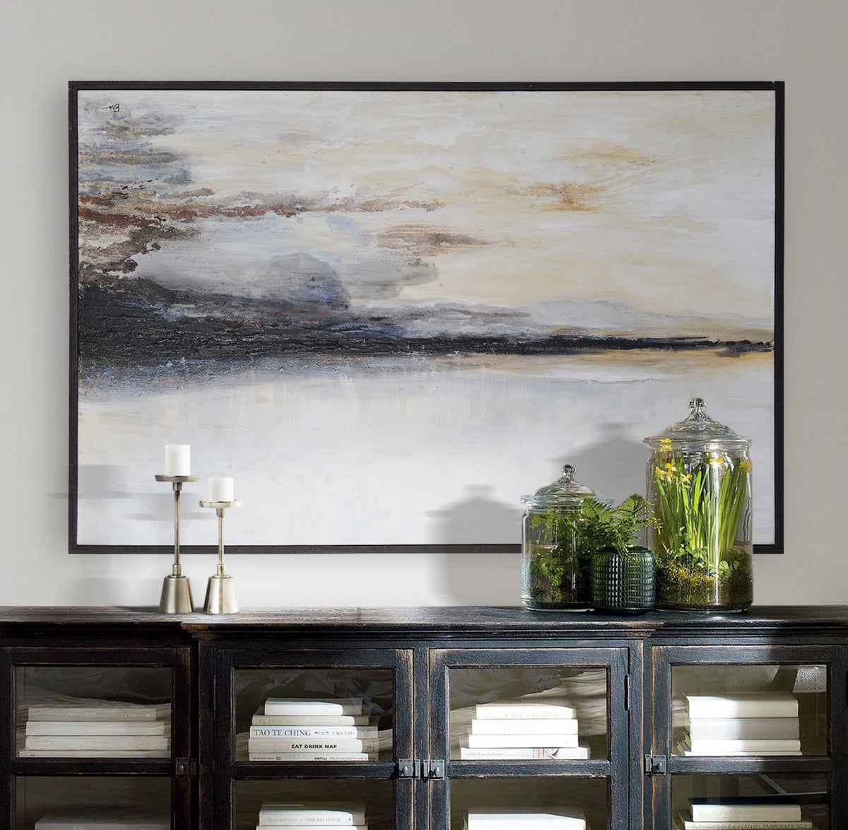 Warran 40" Wide Canvas Art, Black-Canvas Prints-DECOROLALA