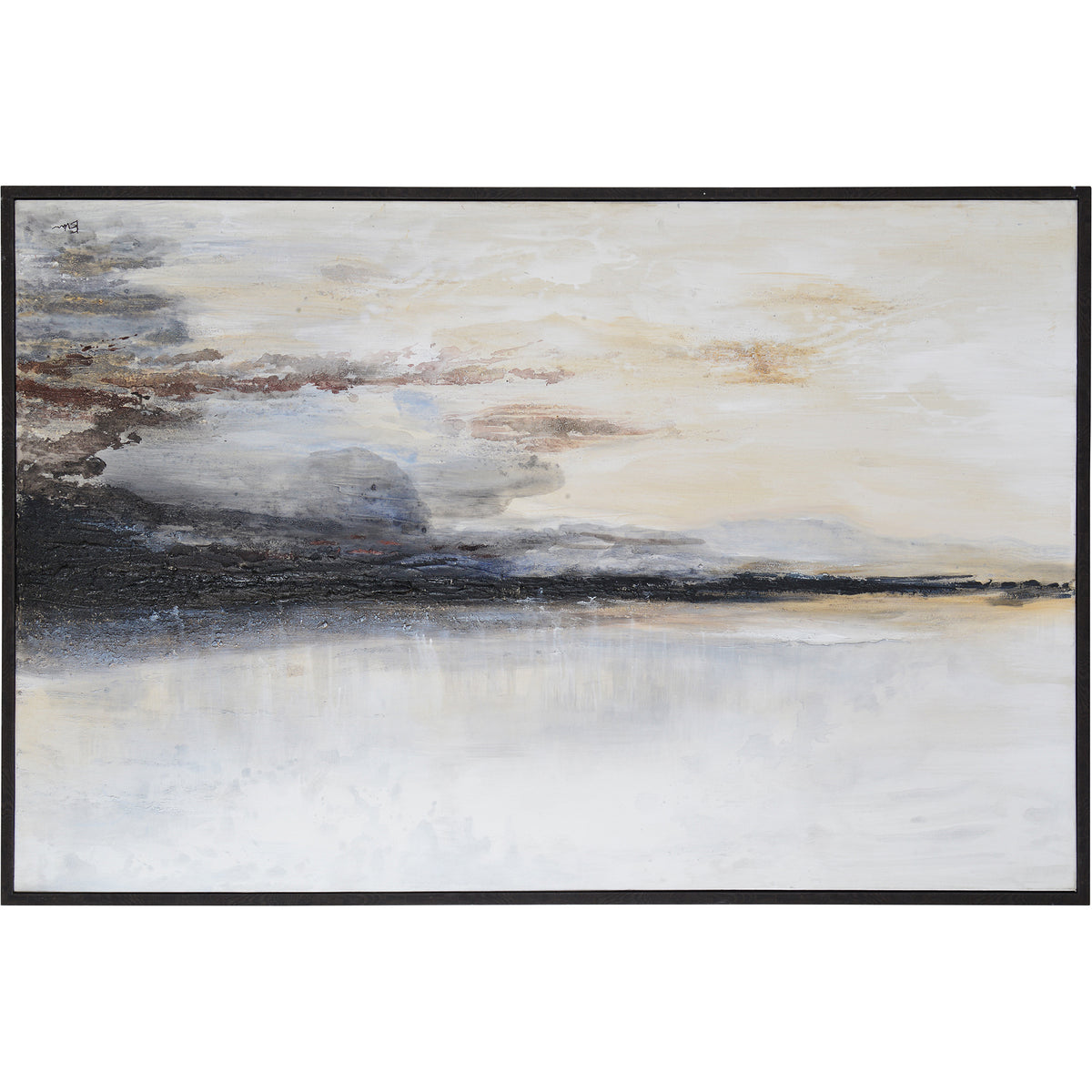Warran 40" Wide Canvas Art, Black-Canvas Prints-DECOROLALA
