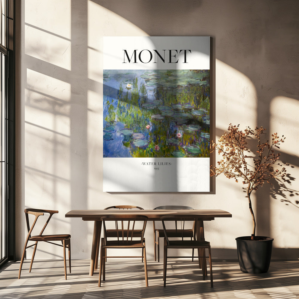 Water Lilies 1915 by Claude Monet Wall Art-Canvas Print-DECOROLALA