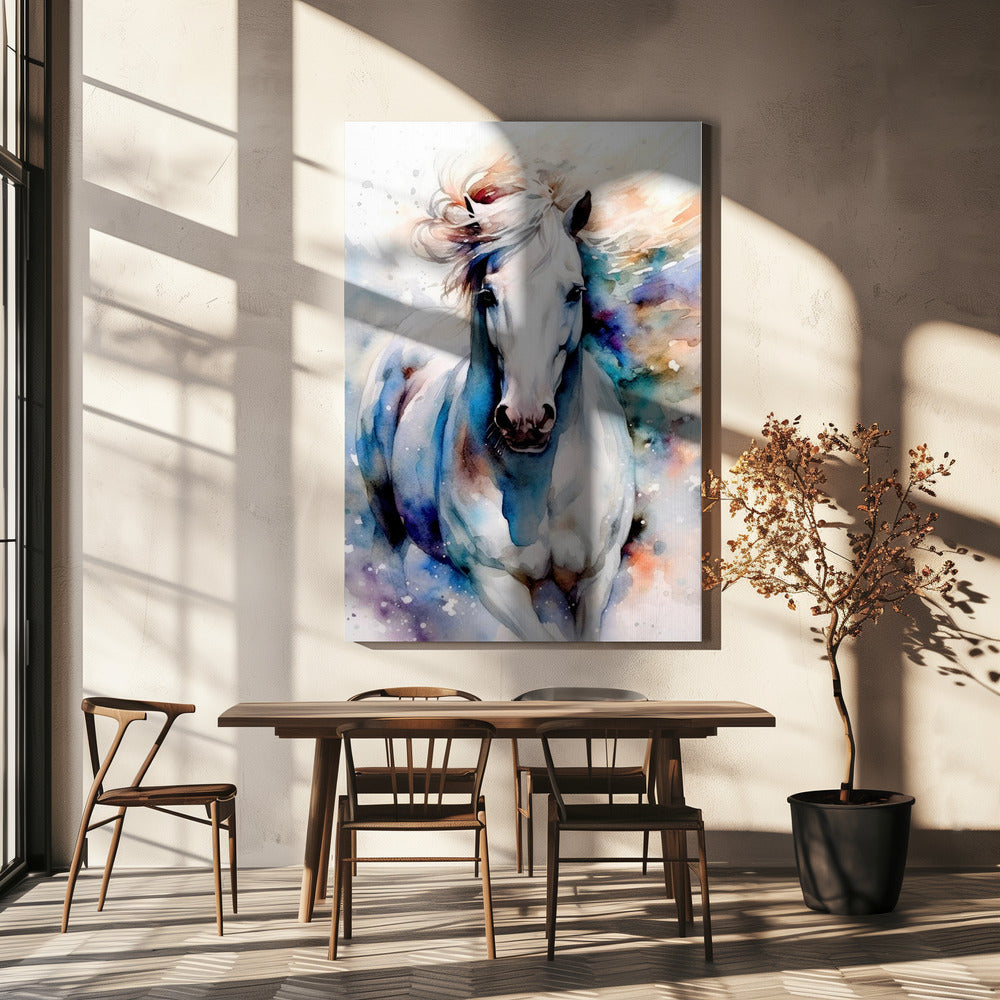 Watercolor Horse (1) by Justyna Jaszke-canvas-DECOROLALA
