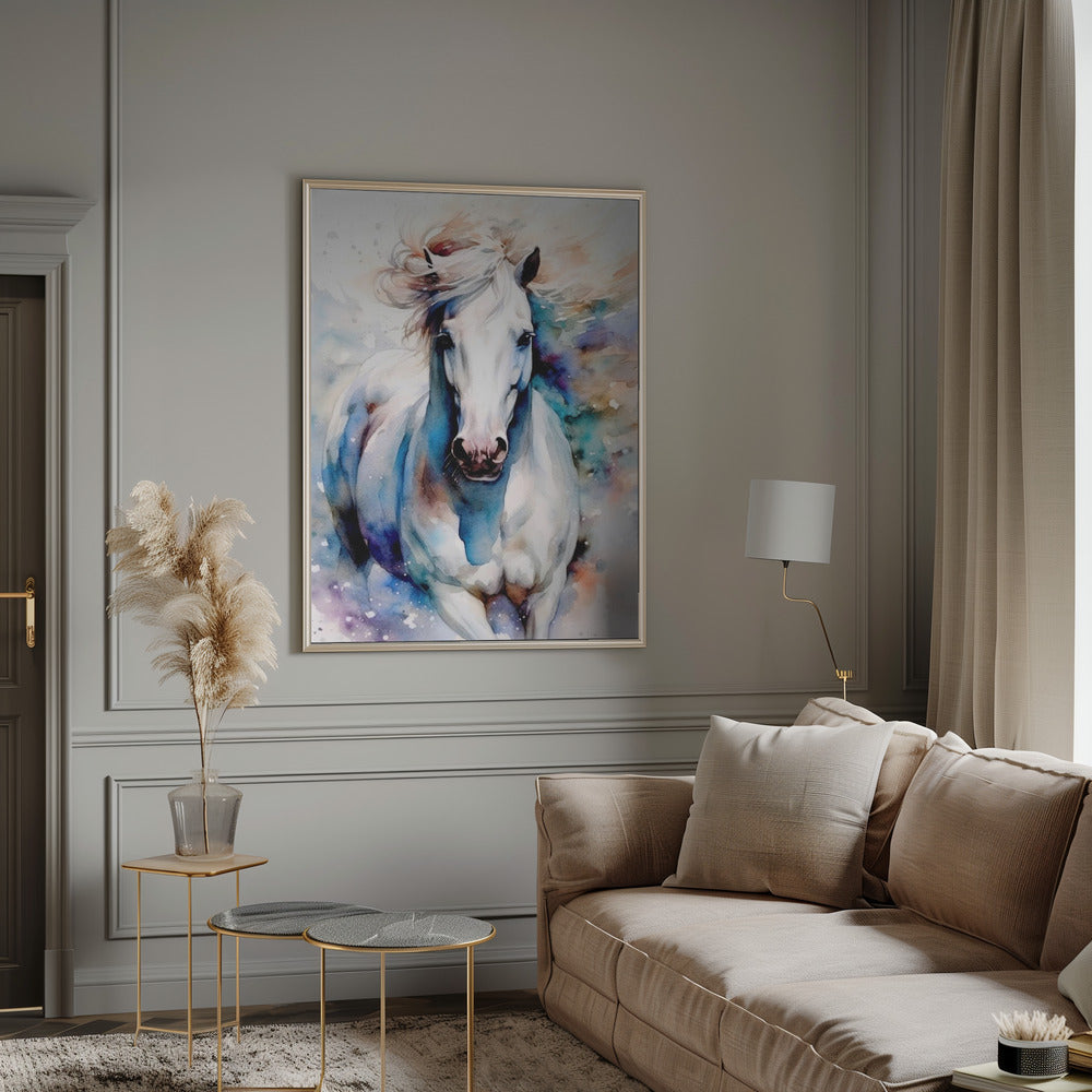 Watercolor Horse (1) by Justyna Jaszke-canvas-DECOROLALA
