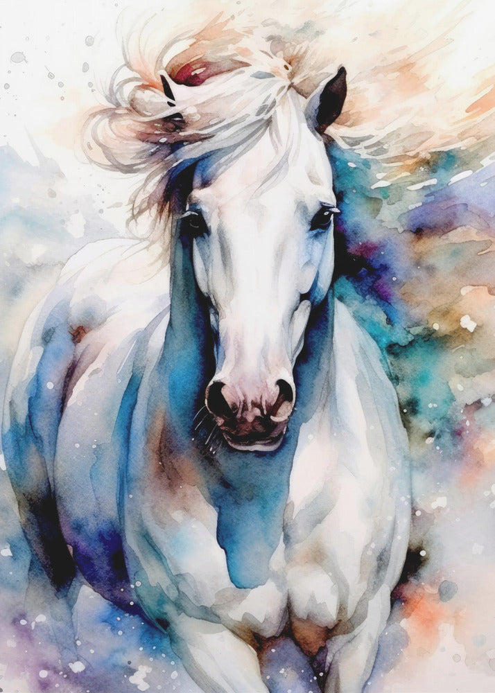 Watercolor Horse (1) by Justyna Jaszke-canvas-DECOROLALA