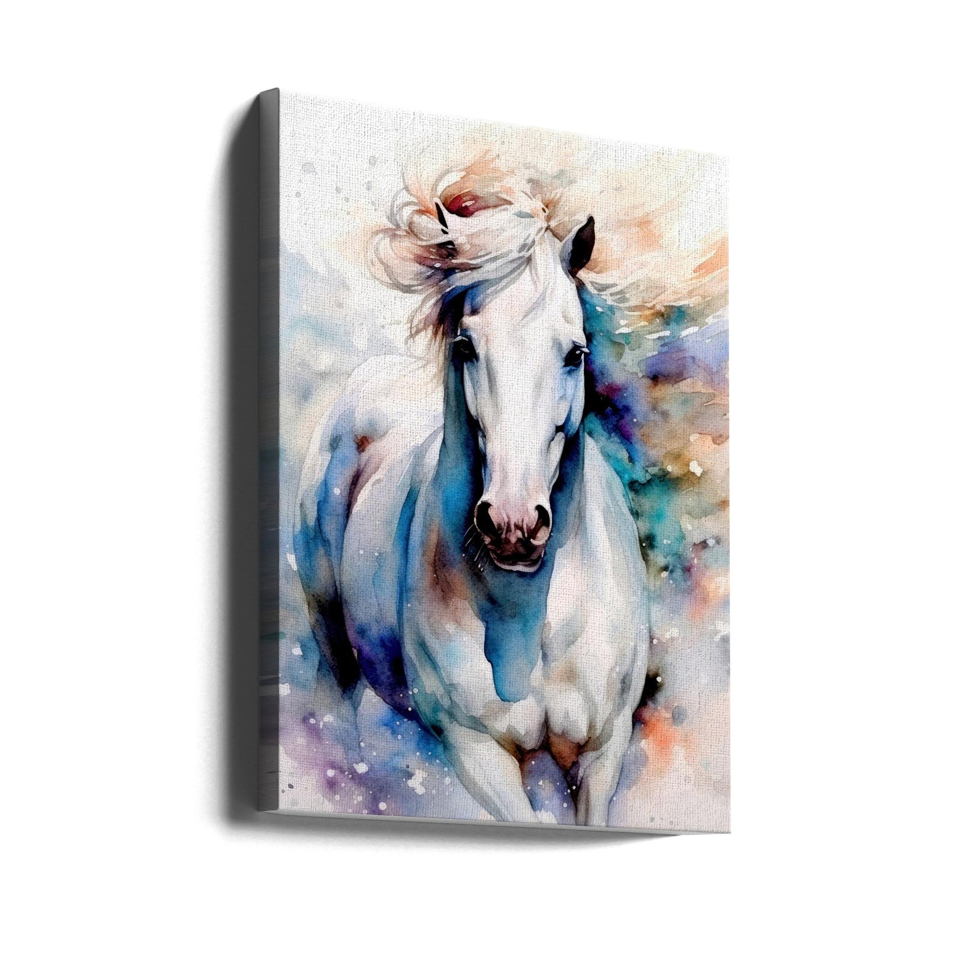 Watercolor Horse (1)-canvas-DECOROLALA