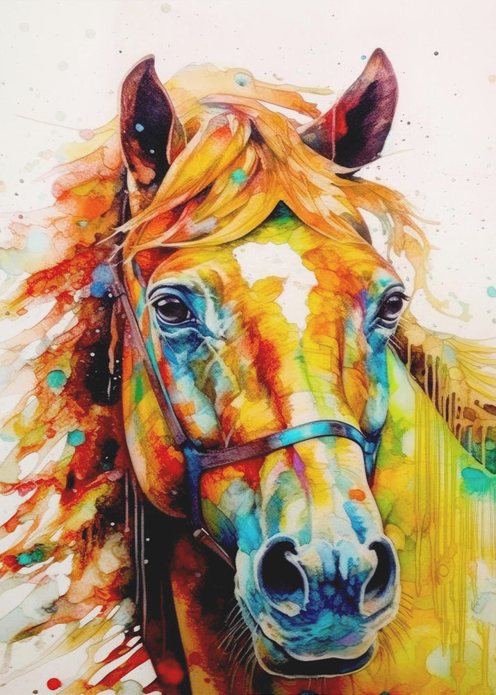 Watercolor Horse (10) by Justyna Jaszke-canvas-DECOROLALA