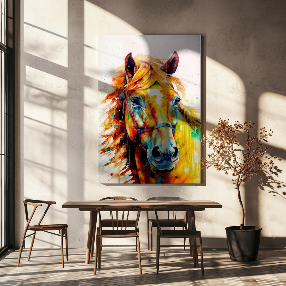 Watercolor Horse (10) by Justyna Jaszke-canvas-DECOROLALA
