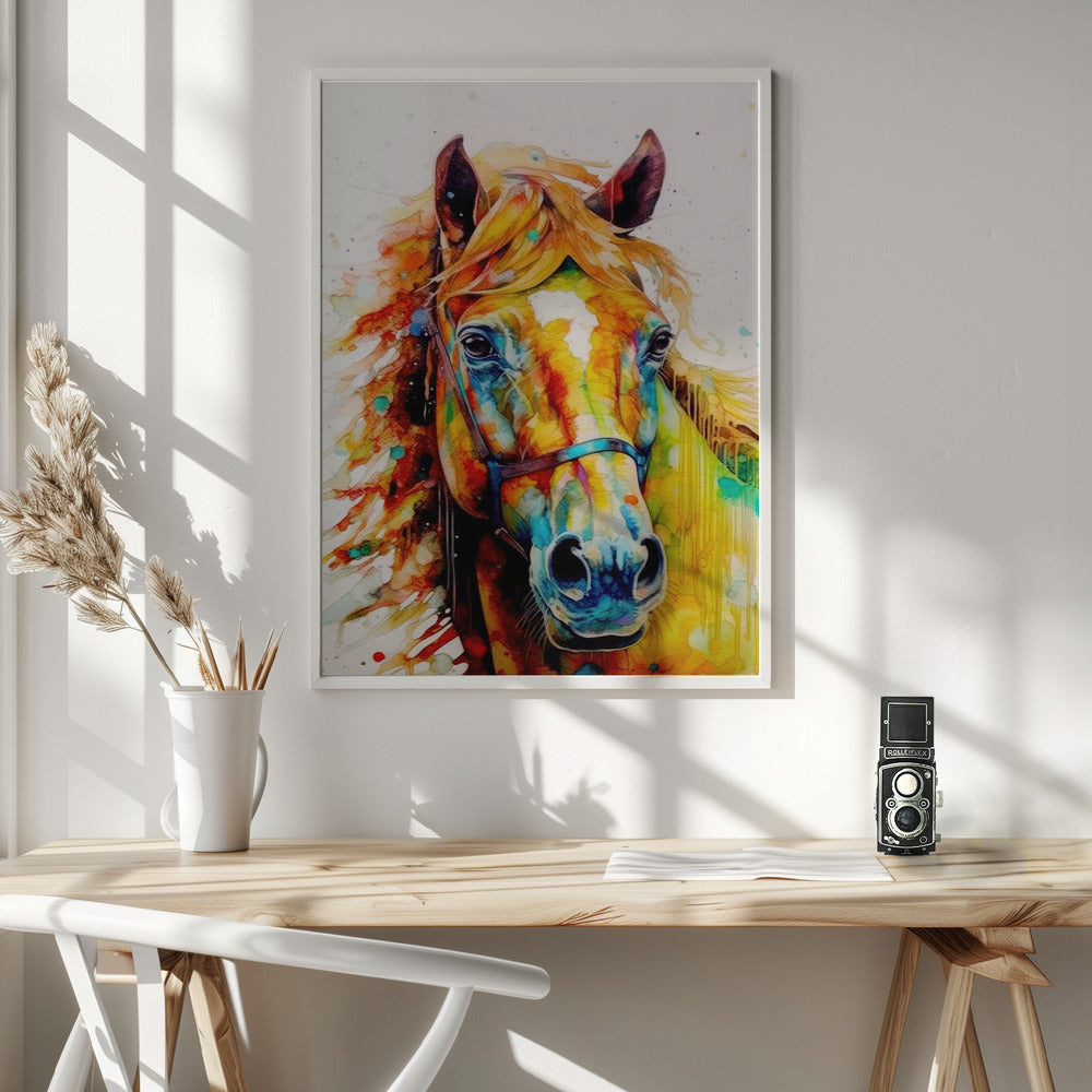 Watercolor Horse (10) by Justyna Jaszke-canvas-DECOROLALA