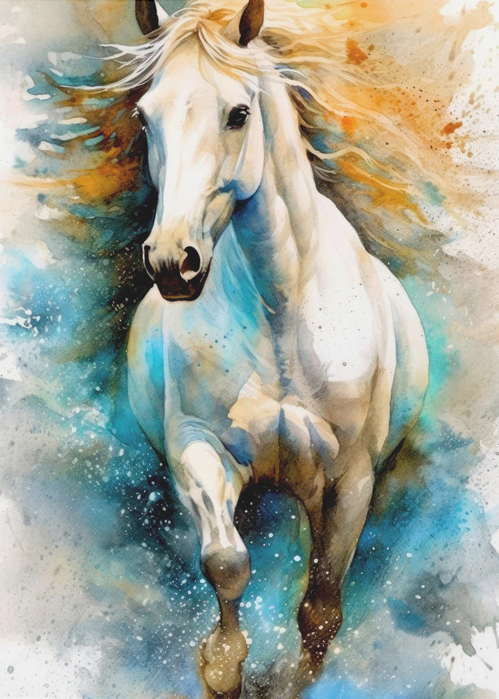 Watercolor Horse (14) by Justyna Jaszke-canvas-DECOROLALA