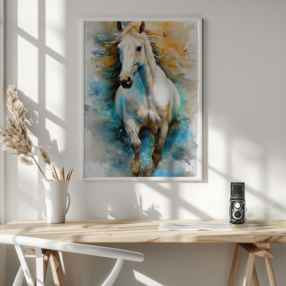 Watercolor Horse (14) by Justyna Jaszke-canvas-DECOROLALA