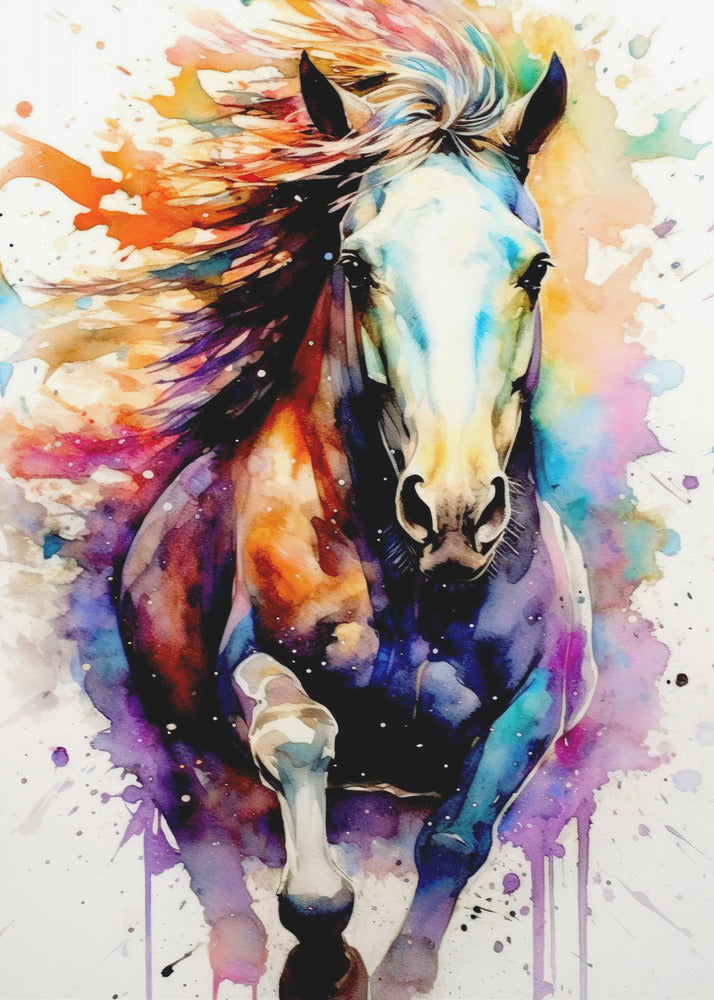 Watercolor Horse (8) by Justyna Jaszke-canvas-DECOROLALA