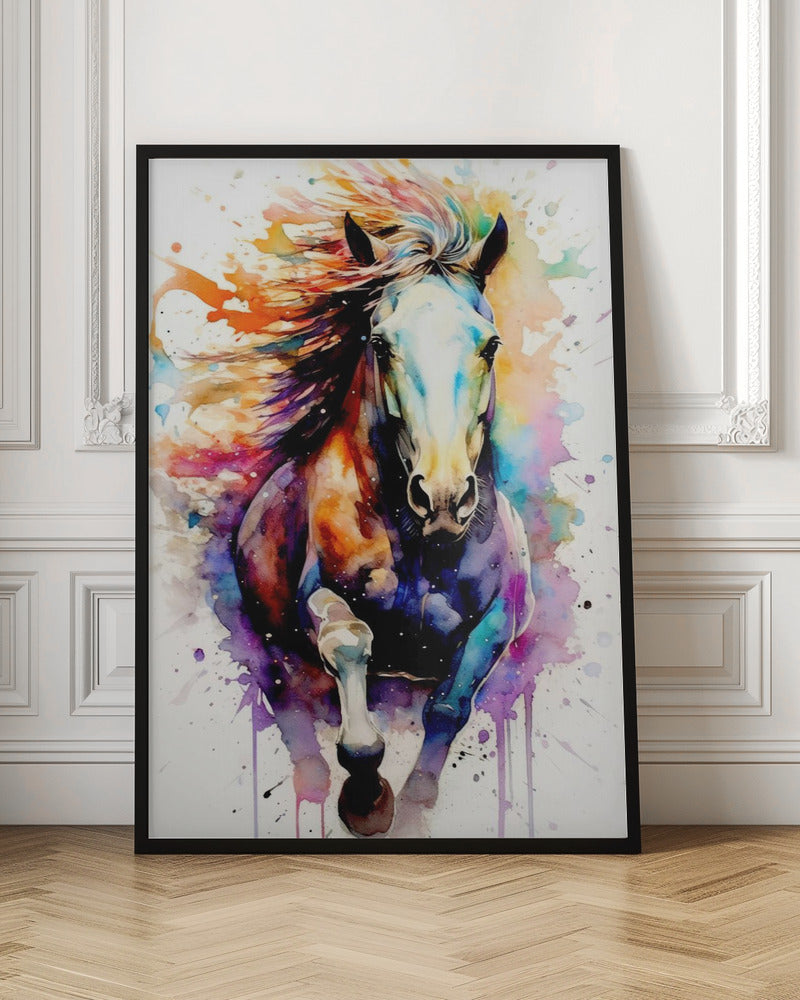 Watercolor Horse (8) by Justyna Jaszke-canvas-DECOROLALA