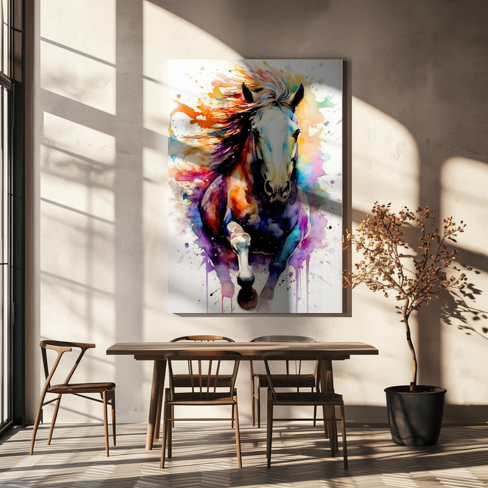 Watercolor Horse (8) by Justyna Jaszke-canvas-DECOROLALA