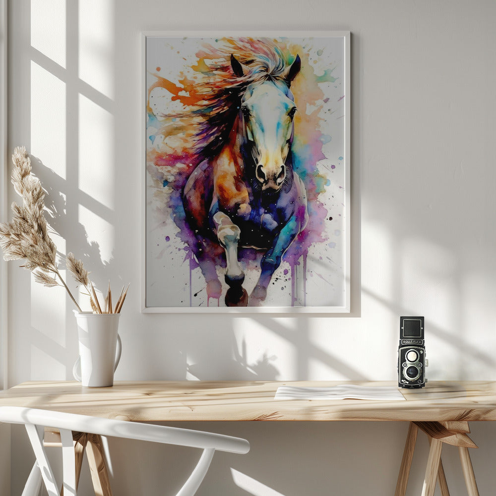 Watercolor Horse (8) by Justyna Jaszke-canvas-DECOROLALA