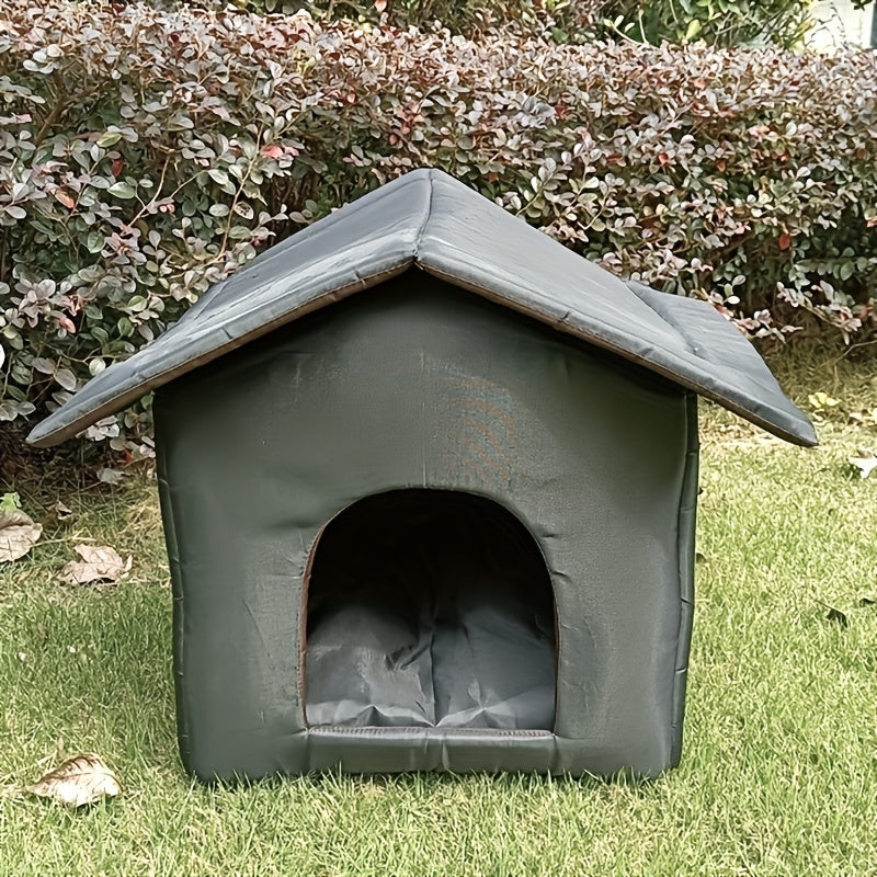 Waterproof Outdoor Cat House - Black Lodge Style 45x40cm-DECOROLALA