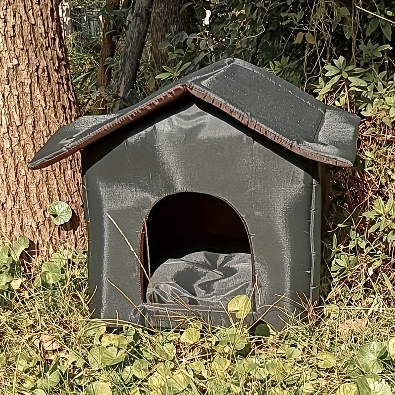 Waterproof Outdoor Cat House - Black Lodge Style 45x40cm-DECOROLALA