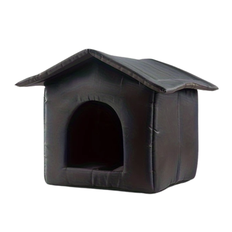Waterproof Outdoor Cat House - Black Lodge Style 45x40cm-DECOROLALA