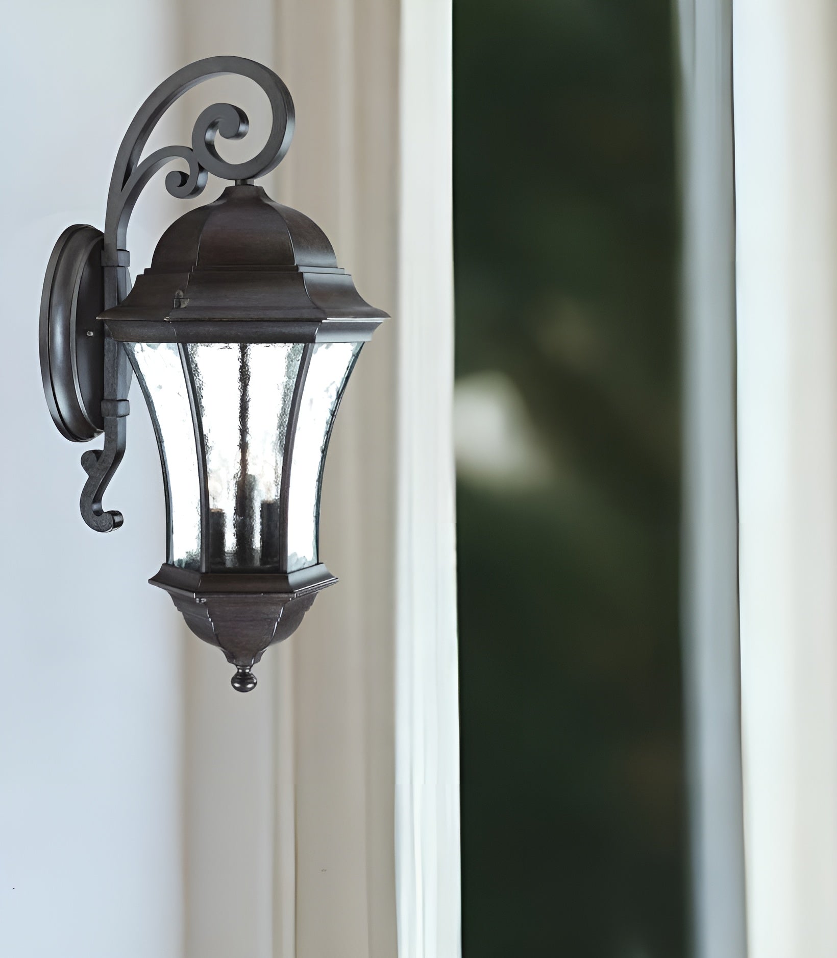 Waverly 3-Light Black Coral Wall Light-Outdoor Lighting-DECOROLALA