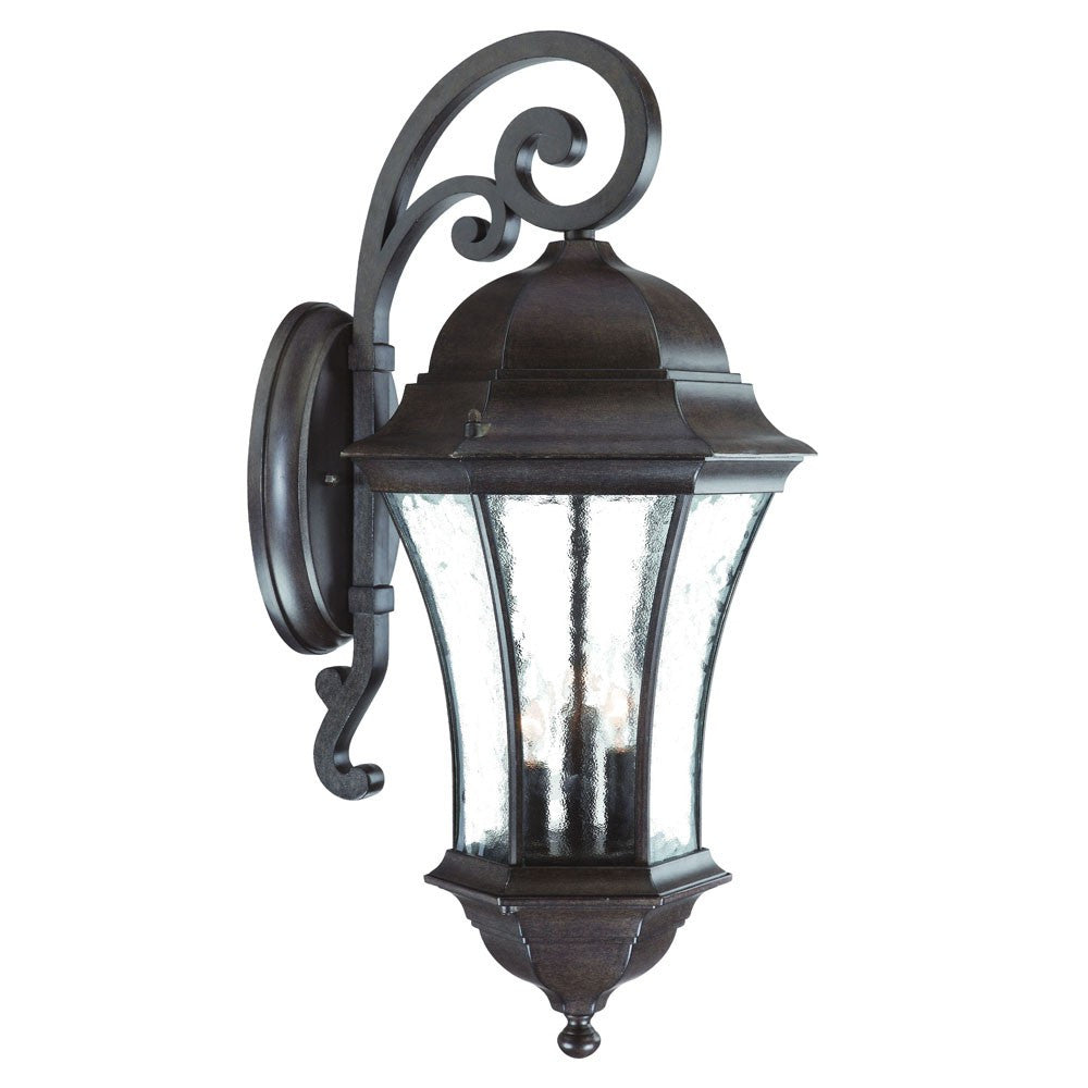 Waverly 3-Light Black Coral Wall Light-Outdoor Lighting-DECOROLALA